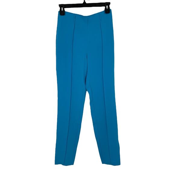 Cinq a Sept pants Brianne pintuck crepe blue size 2 - Picture 2 of 7